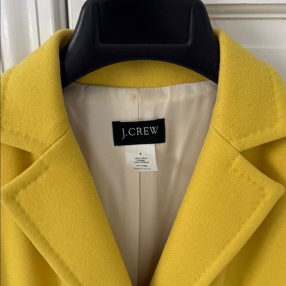 J. Crew Bright Yellow Tailored Wool Blend Blazer - Picture 3 of 4